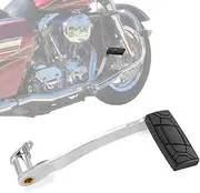 Wsays Chrome Motorcycle Foot Control Component Extended Brake Pedals Compatible with Harley 1997-2007 Touring & 1987-2017 FL Softail Models