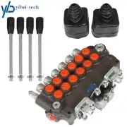 Hydraulic Backhoe Directional Control Valve 21 GPM 6 Spool With 2 Joysticks