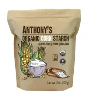 Anthony's Organic Corn Starch Gluten-free Vegan and Non-GMO 2 Pounds 2lbs