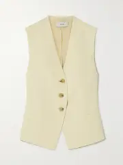 [VINCE] VINCE - Recycled-crepe Vest - Off-white - US8 US 8 Off-white
