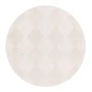 Ilora Ivory Checkered Round Rug