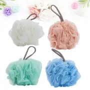 4 Pcs Foam Bath Flowers Men and Women Mesh Nets Ball Bathroom Accessories
