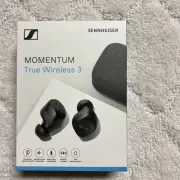 Sennheiser Momentum True Wireless 3 Bluetooth Earbuds-Black- New-Sealed