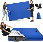 PAMYO Waterproof Mattress Bag for Moving King Size Reusable Mattress Storage Bag with Handles Zippered Heavy Duty (King)