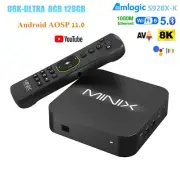 MINIX U8K-ULTRA 8K UHD Media Hub Android 11 TV Box S928X-K 8G 128G WiFi6 HDR Box