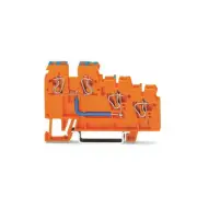 A●10pcs WAGO 270-564 ​3-Conductor Sensor Supply Terminal Block 2,5mm² Orange ​Ne