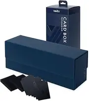 Vault X Trading Card Storage Box, Premium Exo-Tec Material, Detachable Magnetic Lid, Dividers & Foam Fillers, Organise Deck Boxes, Toploaders, Sleeved Cards, for Collectible Games, Sports, TCG (Blue)