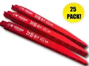 25 PACK Diablo DS1214BGP Diabo 12" 8/14 TPI General Use Reciprocating Saw Blade