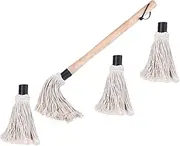 Toddmomy Ssorted Brushes Grill Brush and Scraper Set Oil Baking Brush for Cooking Long Lasting Wooden Handle