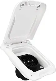 ABS RV Power Box with, Snap Fastening Cover, with 7 Hole Charging Socket for RV Motorhome Caravan