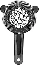 Cocktail Strainer, Stainless Steel Bar Strainer, Bartender Strainer, Stainless Steel Drink Sieve Strainer, Bartender Strainer for Restaurant Home, Professional Bartenders (Black