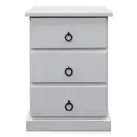 [Sleeping Giant] Coventry Bedside Table White - 3 Drawer