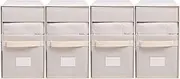 Wayzoon Large Bed Sheet Organiser and Storage, 4 Pack Foldable Sheet Organiser with Window for Linen Closet, Home Storage & Organisation, Bedding Container