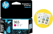 HP 965 Genuine Original High Yield Magenta Ink Printer Cartridge works with HP OfficeJet Pro 9010 All-in-One Printer series, HP OfficeJet Pro 9020 All-in-One Printer series - (3JA78AA)