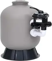 Pool Sand Filter with Side Mount 6-Way Valve Grey,Pool & Spa Filters 13.97KG-313990