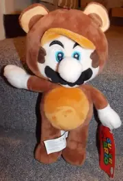 2019 Nintendo Super Mario Bros Racoon Mario Plush Stuffed Toy New With Tag