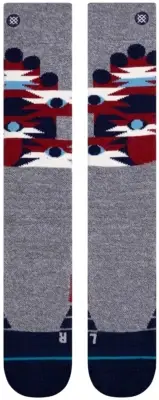 Stance Kids Grey Blue OTC Wool Cushion Landers Snow Ski Performance Sock L 3-5.5