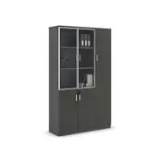 ModernHome MATEES 3Doors Display Cabinet 120cm(W)x40cm(D)x200cm(H) - Grey/ Brown