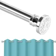 65-157cm Stainless Steel Extendable Shower Curtain Pole Adjustable Tension Rod