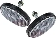 Kisangel 2pcs Bike Lamp Reflectors Bicycle Reflective Pieces Rear Light Reflectors for Bikes Cycling Safety Accessories