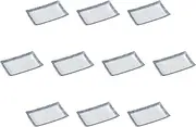Set of 10 Indigo Tokusa 7.0 Oblong Plate (8.1 x 5.1 x 1.0 inches (20.5 x 13 x 2.6 cm) | Setomonohonpo