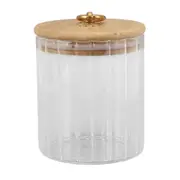 Food Storage Jar Clear Glass Canning Jar Moisture Proof with Sealed Lid for Tea Coffee Sugar Dried Fruit 500ml