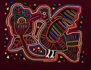 Flower Big Beak Bird Maroon Mola