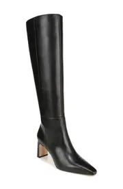 Sam Edelman Sylvia Knee High Boot in Black Leather at Nordstrom, Size 6 Wide Calf