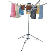 Leona Co Folding Tripod Clothes Drying Rack with Clothesline, Portable Camping Clothing Drying Rack Indoor Outdoor, Space Saving Stainless Steel Laundry Drying Rack