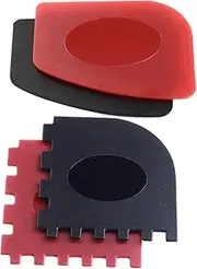 HANABASS 4Pcs Grill Pan Scraper Durable Serrated Smooth Edge Cleaning Tools for Pans Campfire Grills and Cookware Compact Barbecue Accessories for Easy Storage