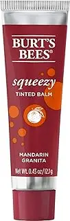 [Burt's Bees] 100% Natural Origin Squeezy Tinted Lip Balm, Enriched With Beeswax and Cocoa Butter, Mandarin Granita, 1 Tube, 12.1g