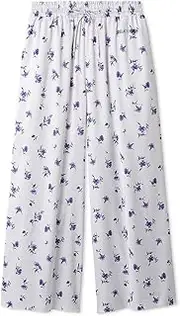 gelato pique(ジェラート ピケ) PWFP252242 Women's OWHT Floral Print Satin Long Pants, Mother's Day, OWHT, Free Size