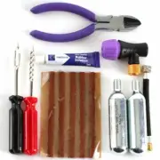 KRONYO Tyre Puncture Repair Kit, tools, plugs, CO2 glue etc