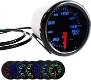 2-1/16" 52mm Fuel Press Gauge Tinted 7 Color 0-140 PSI Fuel Pressure Gauge Kit Includes Electronic Sensor