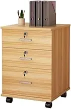 Zhaoj24-05 Office Filing Cabinet Simple Locking File Cabinet Mobile Low Cabinet with Drawers File Organizer Office File Cabinet Filing Organizer(Yellow)