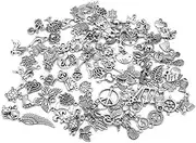 [BIGTEDDY] 100pcs Bulk Tibetan Silver Mix Charm Pendants Necklace Jewelry Making DIY Gift