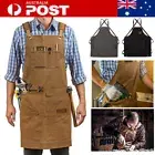 Unisex Waxed Canvas Tool Work Shop Apron Heavy Duty Woodworking Chef Workshop AU