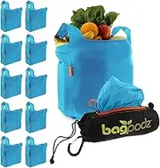 BagPodz Reusable Bag and Storage System - Caribbean Blue (Contains 10 Bags)