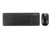 Retro Silent Keyboard 2.4G Wireless Keyboard And Mouse Set - Black