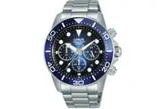 Lorus Chronograph RT343JX9 Blue Dial Silver Stainless Steel Unisex Watch