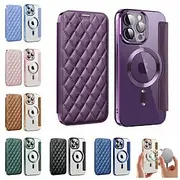 Phone Case For iPhone 16e Apple AirTag iPhone 16 iPhone 15 Pro Max Plus 14 13 12 11 Wallet Case With Magsafe Transparent Card Slot Retro TPU PU Leather