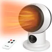 [US Direct]ECOWELL Space Heater, 1500W 2S Fast Heating Electric Ceramic Heater with Remote Control, Overheating and Tip-