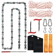 53 Inch High Reach Tree Limb Hand Rope Saw, 68 Sharp Teeth Blades on Both Sid...