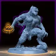Female Werebeast | Werewolf | Lycan | Bloodhunter miniature for Tabletop games l