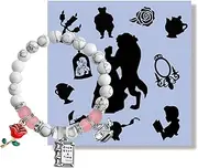 [MAOFAED] Fairy Tale Gift, Belle Princess Healing Stone Beads Bracelet for Her, Beast Gift, Fairy Beauty Gift