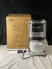 Gevi GECMA025AK-U Black Silver 2-In-1 Smart Drip Electrical Coffee Machine