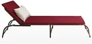 Z&y GLAa Folding Bed Adjustable Backrest Single Lunch Simple Office Chair Siesta Adult Accompanying Beds Folding Bed 6-Speed Recliner Bed ，Easy to Carry and Comfortable/Red/187 * 65 * 28Cm