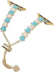 [NFGEGPKPHA] Jewelry Strap Watch Band Rice Bead Metal Bracelet Chain Fit For Iwatch87654321SE Ultra38 40 41 42 44 45mm Women Ornament Wrist