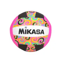 在飛比找松果購物優惠-MIKASA 沙灘排球-戶外 室外 3號球 螢粉白黑彩 (9