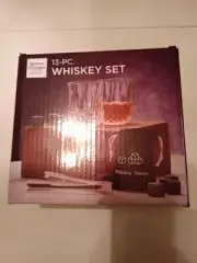 (NEW) 13 pc Whiskey Set with Whisky Stones and more